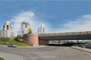 Astana. Bridge at Saryark prospect. Alternative architectural solution. The architect: Irina Golysheva 